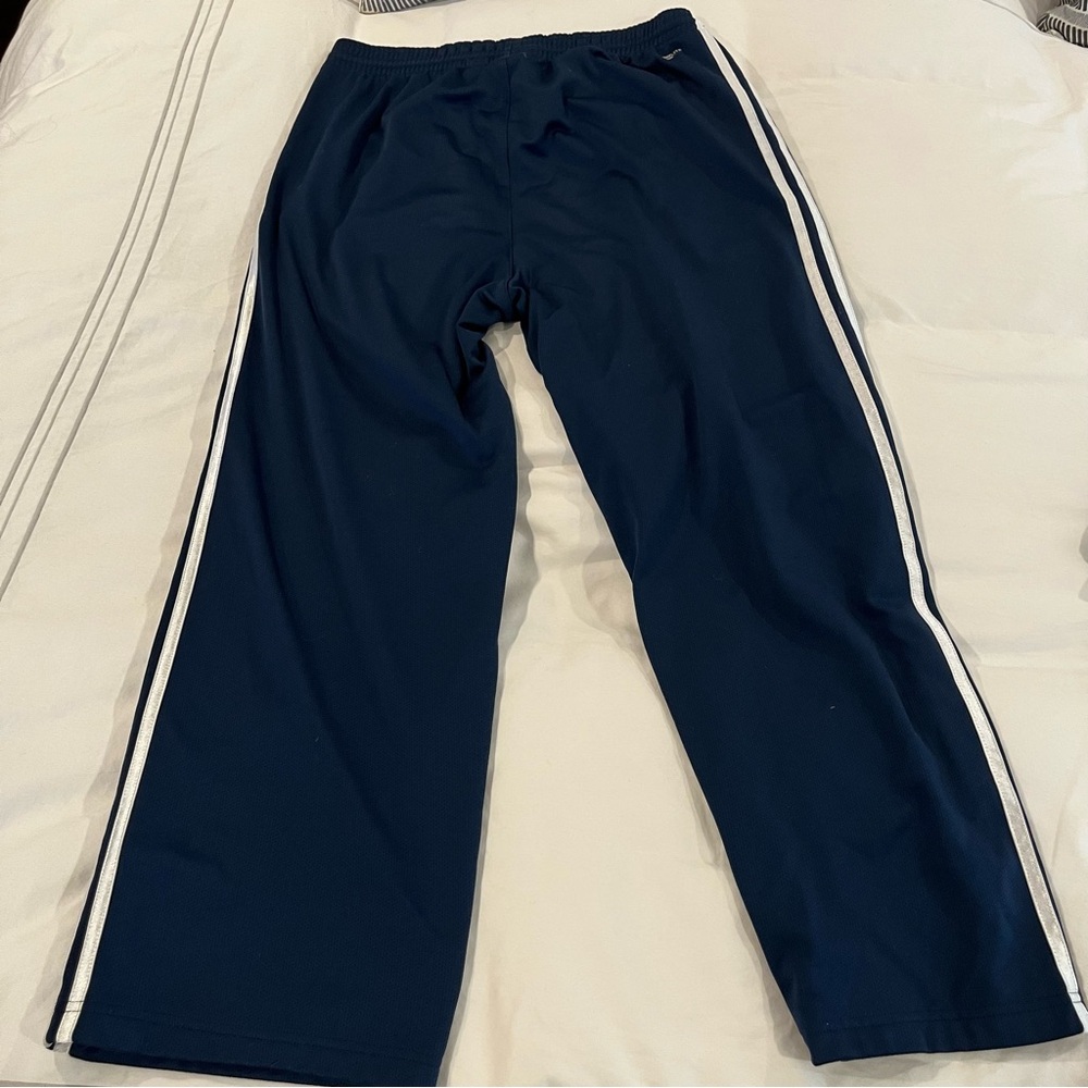 Vintage Men’s Large Climalite Adidas Tracksuit Pants - Navy Blue